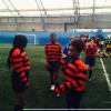 Girls compete at Millwall FC football competition